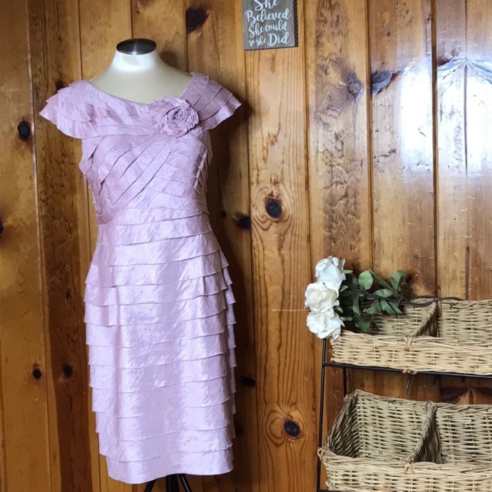 Lizzatti collection short sleeve dress Dusty rose